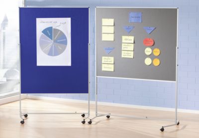 Tableau de conférence variable - revêtement en feutre des deux côtés - gris