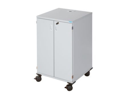 office akktiv Multimediawagen, mobil - 2 Flügeltüren, 3 Fachböden