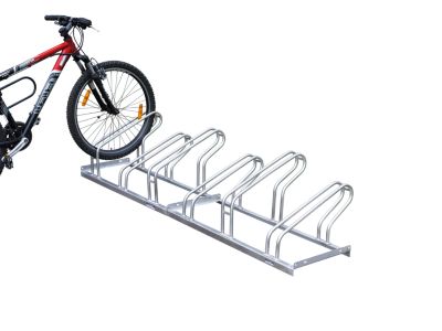 EUROKRAFT Fahrradständer, Bügel aus Stahlrohr, Radeinstellung einseitig