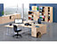 fm büromöbel THEA Standcontainer - Utensilienschub, 2 Materialschübe, Hängeregistratur - Ahorn-Dekor