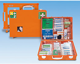 Trousse de secours spécialisée - contenu adapté aux risques professionnels conforme à la norme DIN 13157