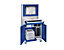 QUIPO Armoire pour ordinateur - h x l x p 1600 x 800 x 695 mm - avec tablette coulissante étroite et compartiment pour UC verticale