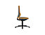bimos Arbeitsdrehstuhl mit Alugestell - mit Bodengleitern - Kunstleder, Flexband orange