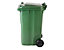 Kunststoff-Mülltonne | Volumen 240 l | Orange-Schwarz | Certeo