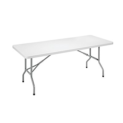 Table pliante à plateau en plastique, hauteur 740 mm, LxP 1220 x 610 mm
