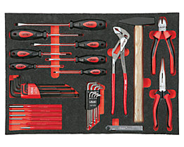 Kit d'outils avec compartiment en mousse - outillage d'atelier