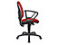 Topstar Standard-Drehstuhl - ohne Armlehnen, Rückenlehne 550 mm - Gestell schwarz, Stoff rot