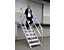 Industrie-Treppe - Stahl-Lochblechstufen, Stufenbreite 800 mm, 4 Stufen
