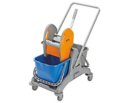 QUIPO Chariot d'entretien en plastique - chariot à 2 seaux de 15 l