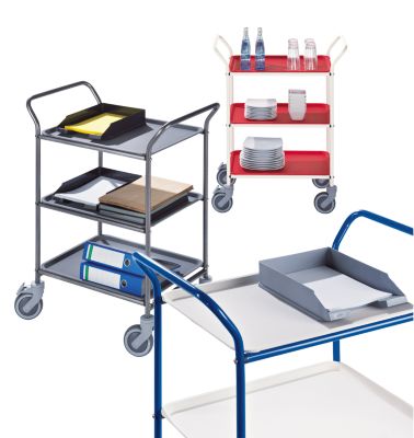 Servierwagen | Tragfähigkeit 150 kg | LxBxH 770 x 495 x 960 mm | Anthrazit