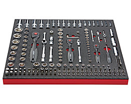 VIGOR Assortiment d'outils COMFORT - clés et accessoires, 171 pièces dans un support en mousse dure