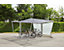 Fahrradständer zu Flachdachüberdachung - für doppelseitige Überdachung - mit 24 Stellplätzen, VE 2 Stk