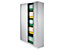 Bisley Rollladenschrank - horizontal, lichtgrau ähnlich RAL 7035 - HxB 695 x 800 mm, 1 Fachboden | ET408/06/1S.LGAV7