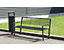 Sitzbank aus Stahl | Grauguss-Optik | LxBxH 1500 x 555 x 780 mm