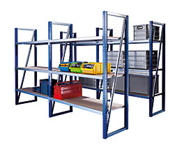 Rayonnage emboîtable extra-large, largeur tablettes 1500 mm - rayonnage complet avec 6 tablettes