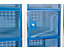 Lochblechspind - Abteil 400 mm, 8 Fächer, für Vorhängeschloss, Türen basaltgrau