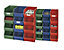 Terry Sichtlagerkasten, selbsttragend - LxBxH 500 x 307 x 190 mm - rot, VE 4 Stk
