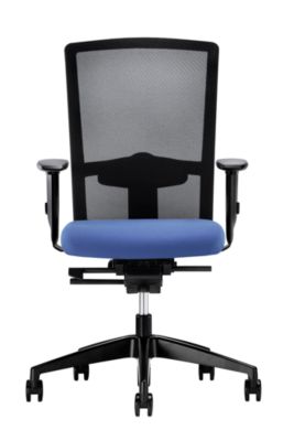 Bürodrehstuhl  EVERY | Chillback-Rückenlehne | Weiche Rollen | Weiß -Eisengrau | Sitzhöhe 430 mm | interstuhl