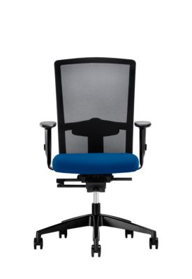 Bürodrehstuhl GOAL AIR | Harte Rollen | Schwarz-Beige | Sitzhöhe 390 mm | interstuhl