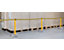 Gurtabsperrpfosten, VE 2 Stk - für innen und außen, Bandauszug 3700 mm, 4-Wege-System, Gurt rot / weiß