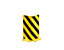 Anfahrschutz aus Stahl - Materialstärke 6 mm, schwarz / gelb, Höhe 400 mm
