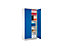 QUIPO Armoire universelle - h x l x p 1950 x 915 x 421 mm - gris clair / bleu gentiane, 3 pièces et +