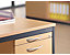 Schreibtisch, höhenverstellbar - BxT 1600 x 800 mm, 2 Unterschränke möglich, lichtgrau