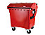 Kunststoffcontainer mit abgerundetem Deckel | Volumen 1100 l | Gelb | Certeo