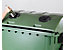 Müllcontainer für Flaschen | 1100 l | Grün | Certeo