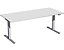 Schreibtisch | Elektrisch höhenverstellbar | BxTxH 1800 x 800 x 650-1250 mm | Weiß-Silber | Geramöbel