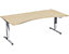 Schreibtisch | Elektrisch höhenverstellbar | BxTxH 2000 x 1000 x 625-1285 mm | Nussbaum-Silber | Geramöbel
