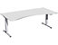 Schreibtisch | Elektrisch höhenverstellbar | BxTxH 2000 x 1000 x 625-1285 mm | Nussbaum-Silber | Geramöbel