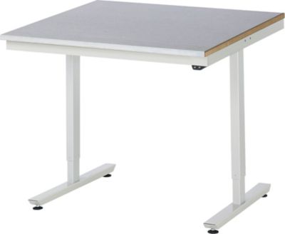 Arbeitstisch | elektrisch höhenverstellbar | HxBxT 720-1120 x 750 x 1000 mm | Flächenlast 150 kg | MDF Arbeitsplatte | Plattenstärke 22 mm | Rau