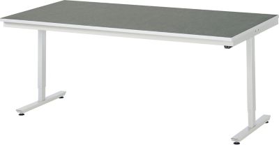 Arbeitstisch | elektrisch höhenverstellbar | HxBxT 720-1120 x 750 x 1000 mm | Flächenlast 150 kg | MDF Arbeitsplatte | Plattenstärke 22 mm | Rau