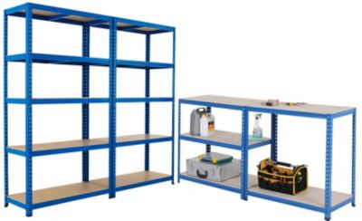 Mega Deal | 3x Garagenregale - Tiefe 45 cm | Tragkraft 200 kg pro Fachboden