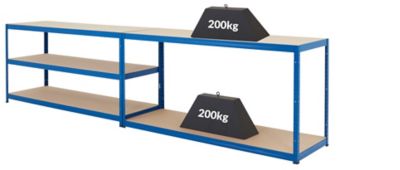 Stabiles Lagerregal | HxBxT 178 x 90 x 60 cm | Tragkraft bis zu 265 kg pro Fachboden | Schwarz | Certeo