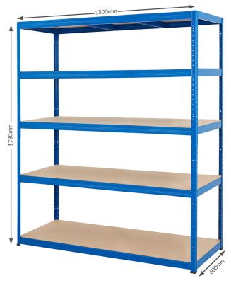Mega Deal | 3x Schwerlastregal | HxBxT 178 x 150 x 60 cm | 265 kg pro Fachboden | Hellgrau | Certeo