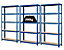 Certeo | 3x Étagère pour entrepôt | HxLxP 178 x 90 x 30 cm | Bleu | Charge max. par tablette: 200 kg | Mega Deal