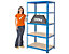 Système d'étagères | 3x étagère de garage | HxLxP 178 x 90 x 60 cm | Charge max. : 200 kg par étagère | Bleu | Certeo