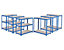 Regalsystem | 3x Schwerlastregal | HxBxT 178 x 90 x 60 cm | Traglast: 200 kg pro Fachboden | Blau | Certeo