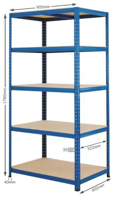 3x Étagère métallique pour garage | HxLxP 178 x 90 x 60 cm | Charge max. de 200 kg par étagère | Gris clair | Certeo | Mega Deal