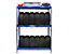 Étagère de rangement pour pneus | HxLxP 180 x 130 x 50 cm | Jusqu'à 12 pneus | Avec tablettes | Rangement pour cave