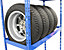 Étagère de rangement pour pneus | HxLxP 180 x 130 x 50 cm | Jusqu'à 12 pneus | Avec tablettes | Rangement pour cave