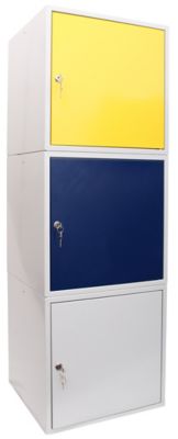 Casier vestiaire de rangement | HxLxP 45 x 45 x 45 cm | Rouge | newpo