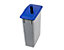 Corbeille avec couvercle ouverture bleu | polypropylène | gris-Bleu | 90 litres | 295x520x835 | Office 90 | 1 pièce | medial