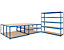 Mega Deal | 4x Werkstattregal | HxBxT 178 x 180 x 45 cm | Blau | Traglast pro Fachboden: 200 kg | Certeo