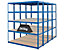 Certeo | 4x Étagère pour entrepôt | HxLxP 178 x 150 x 45 cm | Bleu | Charge max. par tablette: 265 kg | Mega Deal