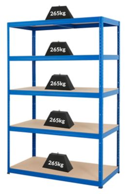 Mega Deal | 4x Werkstattregal | HxBxT 178 x 120 x 60 cm | Schwarz | Traglast pro Fachboden: 265 kg | Certeo