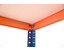 Mega Deal | 4x Garagenregal | HxBxT 178 x 120 x 40 cm | Blau/Orange | Traglast pro Fachboden: 200 kg | Certeo