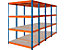 Certeo | 4x Étagère pour garage | HxLxP 180 x 120 x 60 cm | Bleu/Orange | Charge max. par tablette: 300 kg | Mega Deal